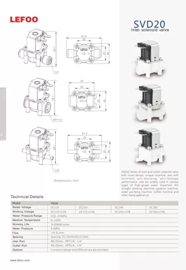 Électrovanne d'admission SVD20