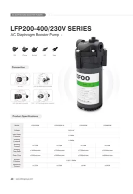 Série LEFOO 230V 200-400GPD AC