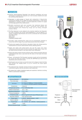 LEFOO Débitmètre électromagnétique d'insertion LFLLD