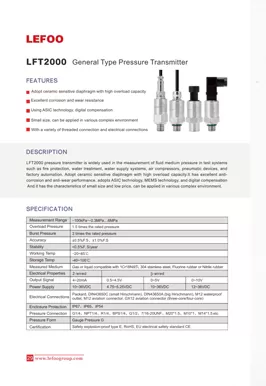LEFOO LFT2000 Type général PressureTransmetteur