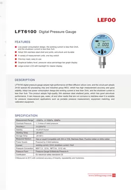 Manomètre numérique LEFOO LFT6100